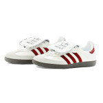 Adidas originals Samba Series Обувь для скейтбординга унисекс, White/Red - фото 2