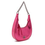 Сумка-хобо Pinko BRIOCHE HOBO MINI PELLE LAMINA, роза - фото 4