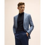 Мужские шерстяные брюки с плоской передней частью ZEGNA, цвет Navy Solid - фото 2