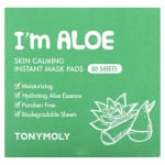 Успокаивающие салфетки Tony Moly I'm Aloe с мгновенной косметической маской для кожи, 80 листов - фото 2