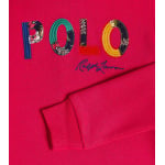 Флисовое платье с капюшоном и логотипом Polo Ralph Lauren, розовый - фото 3