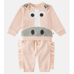 Комплект из детской хлопковой кофты и спортивных штанов Stella Mccartney Kids, цвет rosa - фото 2