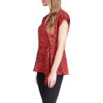 Топ Michael Kors Wildcat Asymmetrical Hank Hem Top, цвет Crimson - фото 3