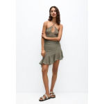 Топ OPENWORK HALTER, CROP PULL&BEAR, хаки - фото 3