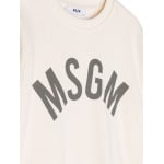 MSGM Kids толстовка с логотипом и короткими рукавами, нейтральный цвет - фото 3