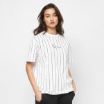 Маленькая футболка Signature Essential Pinstripe OS Karl Kani, цвет white/black - фото