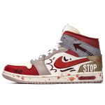 Баскетбольные кроссовки Air 1 Vintage Men High-top Red/white Jordan - фото