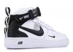 Nike AIR FORCE 1 MID LV8 GS WHITE BLACK