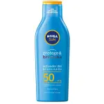 Солнцезащитный крем sun leche solar protege & broncea Nivea, цвет 50 - фото