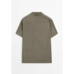 Рубашка SHORT SLEEVES Massimo Dutti, хаки - фото