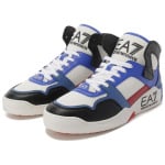 Кроссовки Ea7 EMPORIO ARMANI Colour-block High-top Sneakers, белый/синий - фото 3