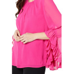 Пуловер Vince Camuto Crew Neck Blouse with Dramatic Sleeve, цвет Pomegranate Pink - фото 3