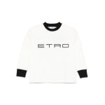 Толстовка с вышитым логотипом ETRO KIDS, белый - фото