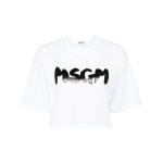 MSGM футболка с логотипом, белый - фото