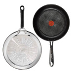 Tefal J90930 Набор сковород Джейми Оливера, индукционный, 5 предметов, ЭНЕРГОСБЕРЕЖЕНИЕ, круглая сковорода с крышкой 25см + сковорода 20см - фото 2