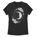 Детская футболка с рисунком Moon & Flowers Artsy, черный - фото