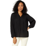 Блуза Vince Camuto Pleated Raglan Mock Neck, цвет Rich Black - фото