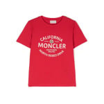 Moncler Enfant футболка с логотипом, красный - фото