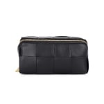 Сумка-клатч Bottega Veneta Cassette Beauty Case, цвет Black & Gold - фото