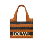 Сумка-тоут Loewe Paula's Ibiza Font Tote, цвет Black/Honey Gold - фото