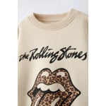 Rolling stones толстовка ZARA, экрю - фото 4