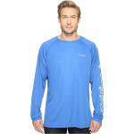 Рубашка Columbia Terminal Tackle L/S, цвет Vivid Blue/Cool Grey Logo - фото