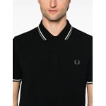 Fred Perry рубашка поло с вышитым логотипом, черный - фото 5