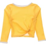 Купальный топ Snapper Rock Marigold Long Sleeve Wrap Crop Top, желтый - фото 3