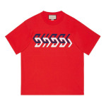 Футболка GUCCI SS22 Cotton jersey T-shirt with Gucci mirror print 'Red', красный - фото