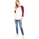 Футболка Burton Tuplin Raglan T-Shirt, цвет Stout White/Mulled Berry - фото 3