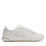 Кроссовки Calvin Klein Low Top Lace Up Lth Perf Mono HM0HM01428 White/Feather Grey Perf Mono 0K8, белый - фото