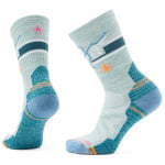 Походные носки Smartwool Hike Light Cushion Hoo Who Crew Socks, цвет Frosty Green - фото