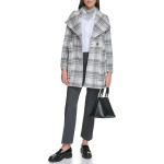 Пальто Wool Wrap Calvin Klein, цвет Grey/Ivory - фото 6