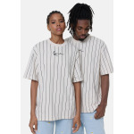 Футболка с принтом SMALL SIGNATURE WASHED PINSTRIPE TEE UNISEX Karl Kani, бежевый - фото