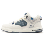 Кроссовки WARRIOR Skateboarding Shoes Men Mid-top Beige/Blue, бежевый/синий - фото