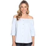 Блуза Vince Camuto 3/4 Sleeve Off Shoulder, цвет Dew Blue - фото