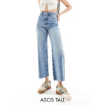 Синие укороченные широкие джинсы ASOS DESIGN Tall - фото