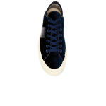 Кроссовки Tom Ford Stamped Croc Velvet Low Tops, цвет Navy & Cream - фото 4