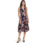 Платье LAUREN Ralph Lauren Floral Twist-Front Mousseline Dress, цвет Black/Purple/Multi - фото 3