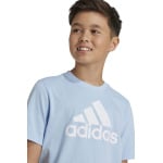 Детская хлопковая футболка adidas U BL TEE, синий - фото 7