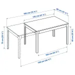 Обеденный комплект, темно-коричневый, 4 стула, раздвижной EKEDALEN/SIGTRYGG IKEA - фото 4