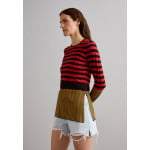 Свитер Slinky Long Sleeve Proenza Schouler White Label, цвет cherry/golden rod/black - фото