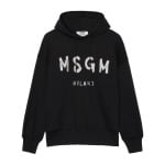 MSGM хлопковая толстовка с логотипом, черный - фото