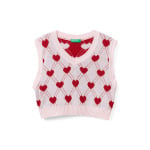 Топ CROPPED WITH HEART MOTIF United Colors of Benetton, розовый - фото 2