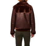 Куртка Bernardo Fashions Faux Shearling Aviator Jacket, коричневый - фото 2