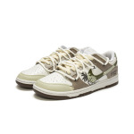 Кроссовки Nike Dunk Skateboarding Shoes Men Low-top Green/Brown/White, зеленый - фото 3