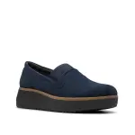 Слипоны Zylah Sky Wedge Slip-On Clarks, цвет navysuede - фото