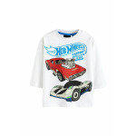 Футболка HOT WHEELS LONG SLEEVE T-SHIRT., REGULAR FIT Next, белый - фото 3