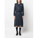 Thom Browne однобортный укороченный блейзер, синий - фото 2