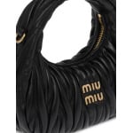 Miu Miu стеганая мини-сумка Wander, черный - фото 6